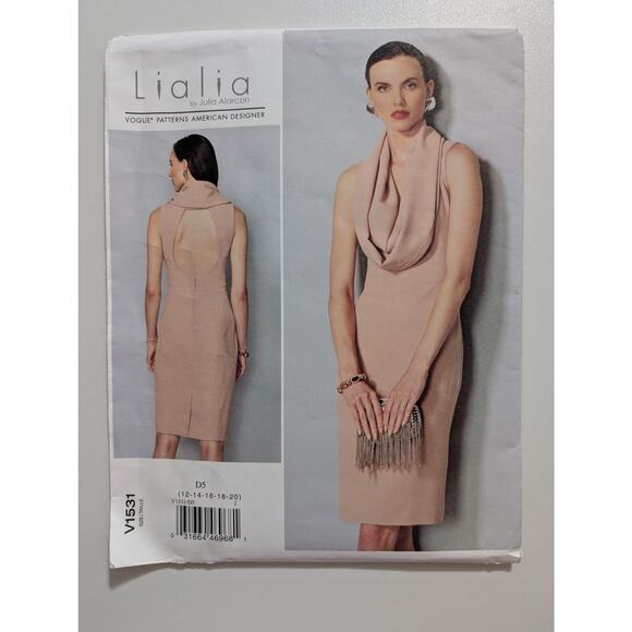 V1531 Vogue Lialia Evening Dress Pattern by Julia Alarcon Size D5 12 14 16 18 20 - Picture 1 of 5